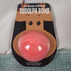Da Bomb Bath Fizzers Sweet Berry Rudolph Bath Bomb Pink - 3.5 oz.